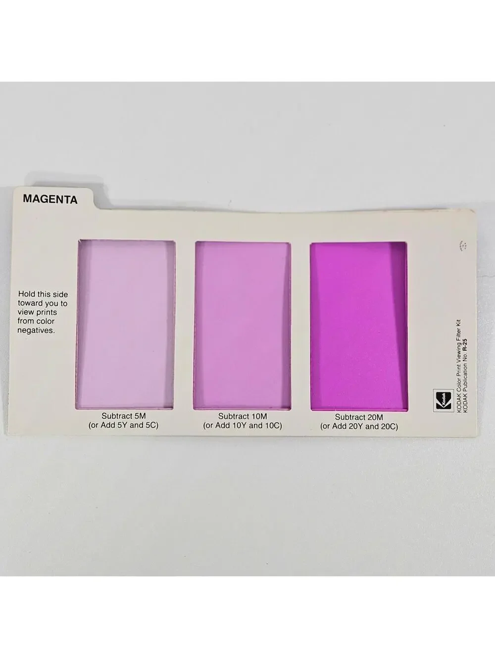 Vintage Kodak Color Print Viewing Filter Kit R-25 Darkroom Photo Filters